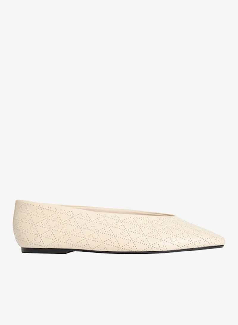 CALVIN KLEIN Liliana - Leather Logo Ballerinas